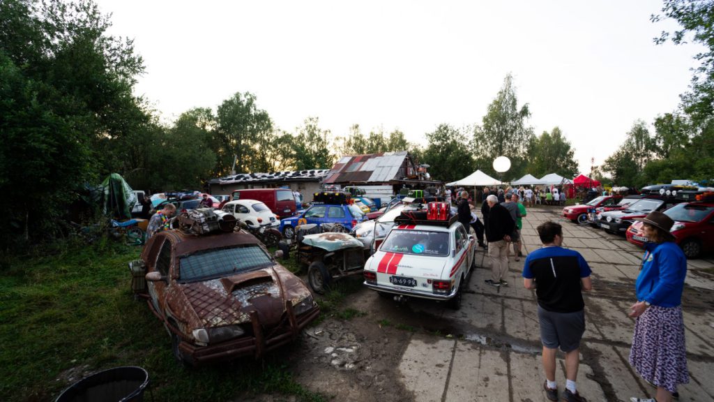 Mongol rally-launching party